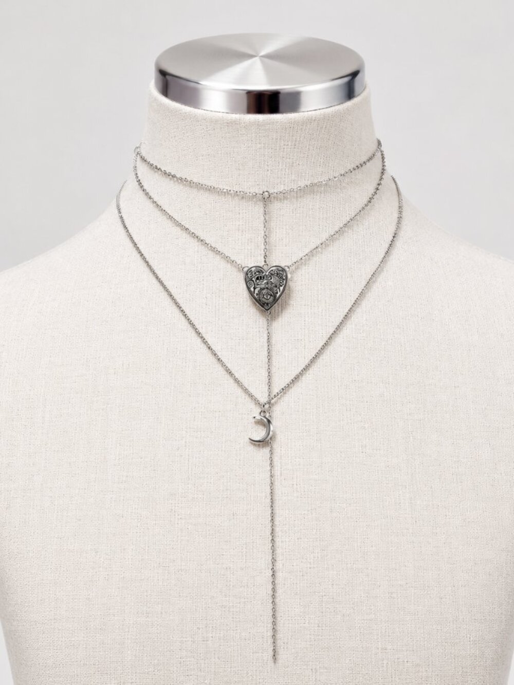 🔮🌙 Ouija Planchette & Crescent Moon Lariat Necklace | NWT